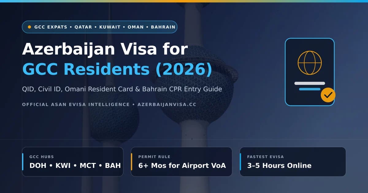 Azerbaijan Visa for GCC Residents (Qatar, Kuwait, Oman & Bahrain): 2026 Guide